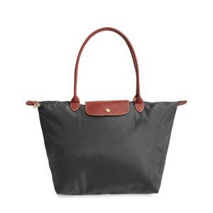 Longchamp Large Le Pliage Tote in Gunmetal
